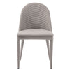 Blonde dining chair, Ivory Pais Leather