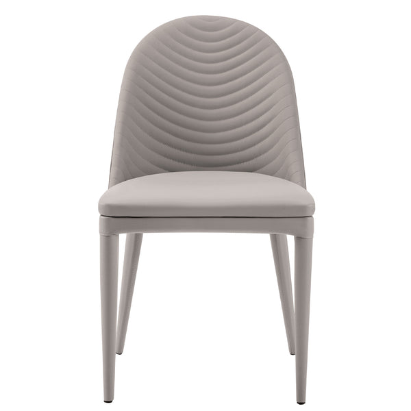 Blonde dining chair, Ivory Pais Leather
