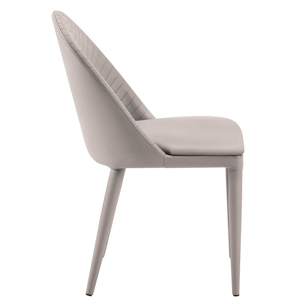 Blonde dining chair, Ivory Pais Leather