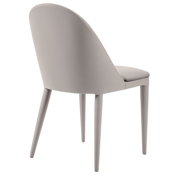 Blonde dining chair, Ivory Pais Leather