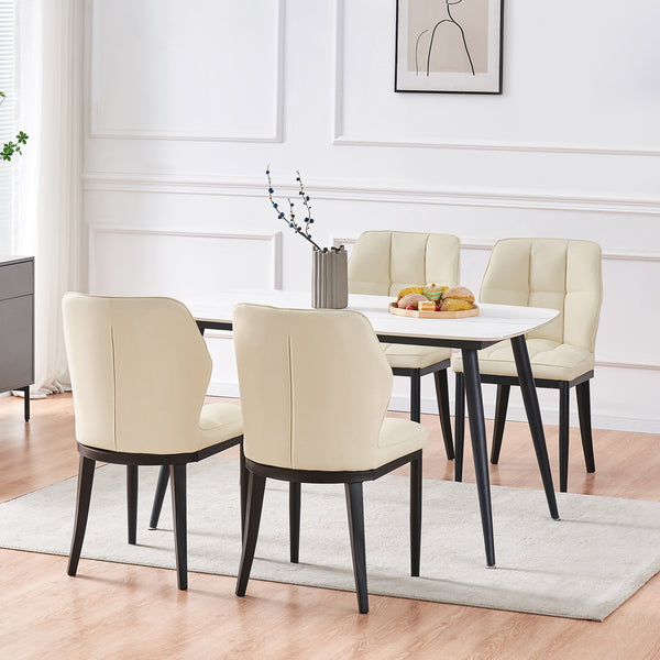 Bock Lager dining chair, Beige Aledo Leather
