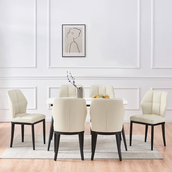 Bock Lager dining chair, Beige Aledo Leather