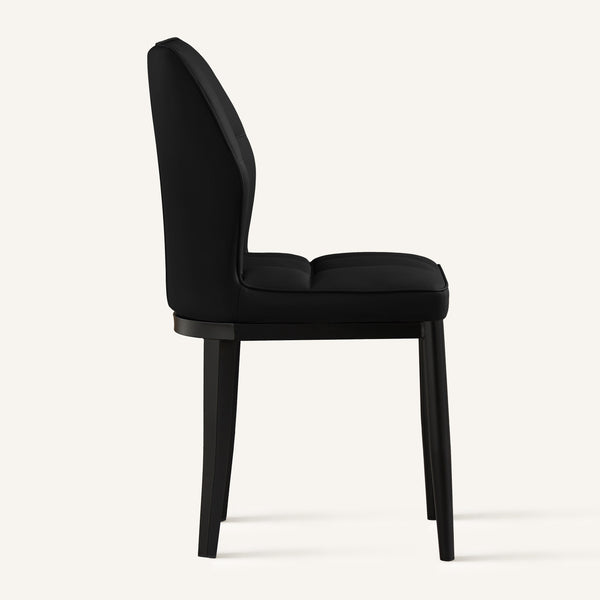 Bock Lager Dining Chair in Black Tieta Leather