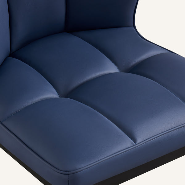 Bock Lager dining chair, Blue Ervi Leather