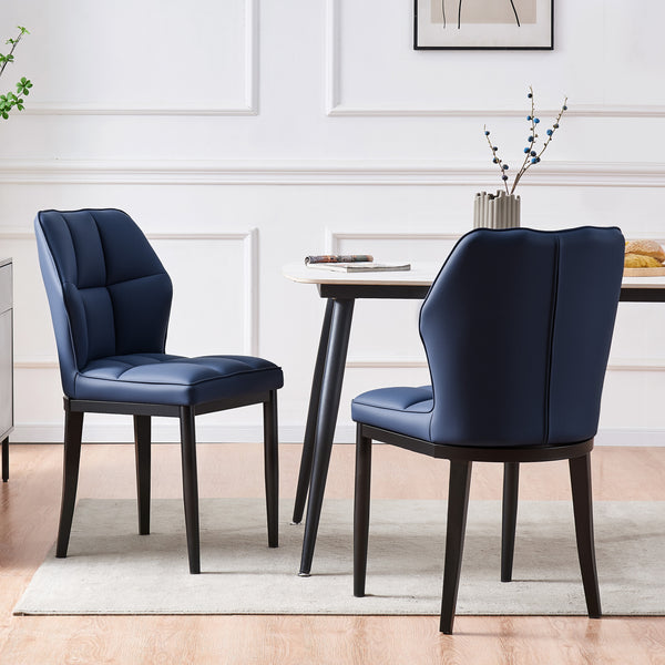 Bock Lager dining chair, Blue Ervi Leather