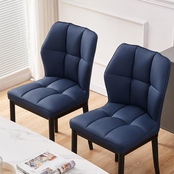 Bock Lager dining chair, Blue Ervi Leather