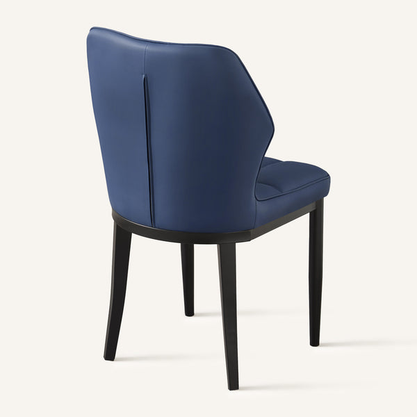 Bock Lager dining chair, Blue Ervi Leather