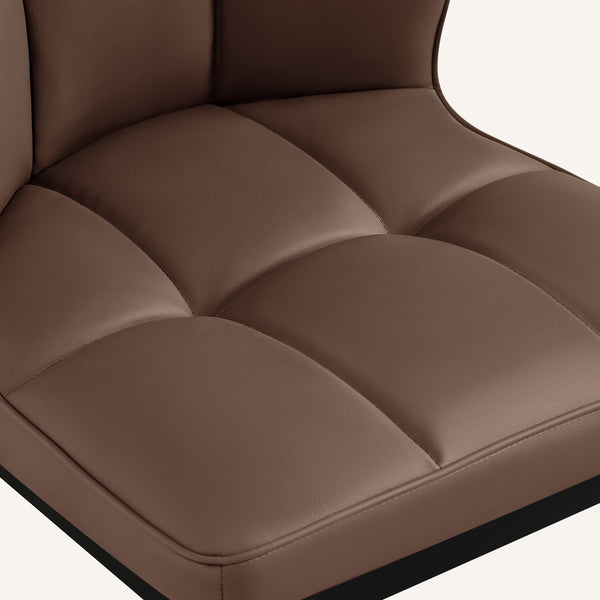 Bock Lager dining chair, Brown Aledo Leather