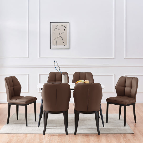 Bock Lager dining chair, Brown Aledo Leather
