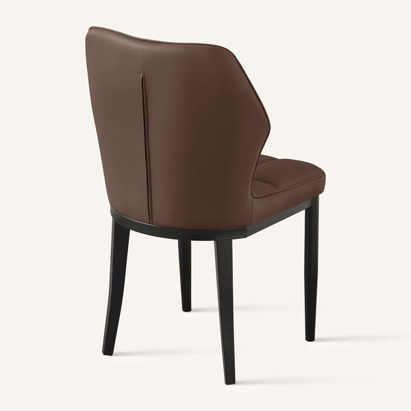 Bock Lager dining chair, Brown Aledo Leather