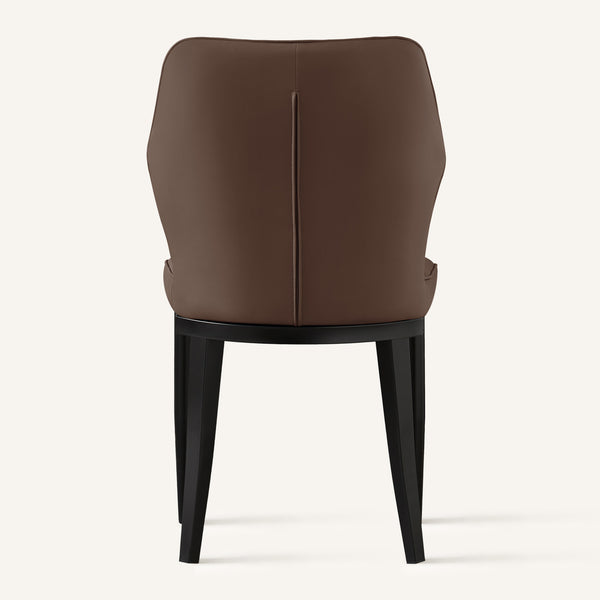 Bock Lager dining chair, Brown Aledo Leather