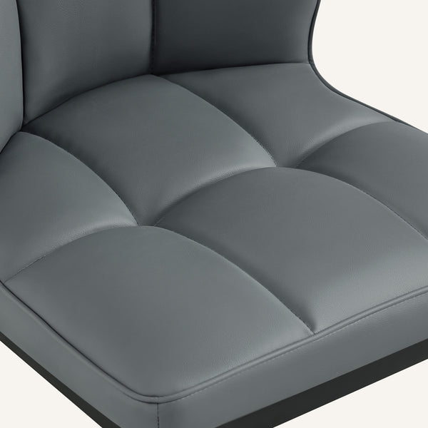 Bock Lager dining chair, Gray Aledo Leather