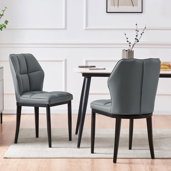Bock Lager dining chair, Gray Aledo Leather