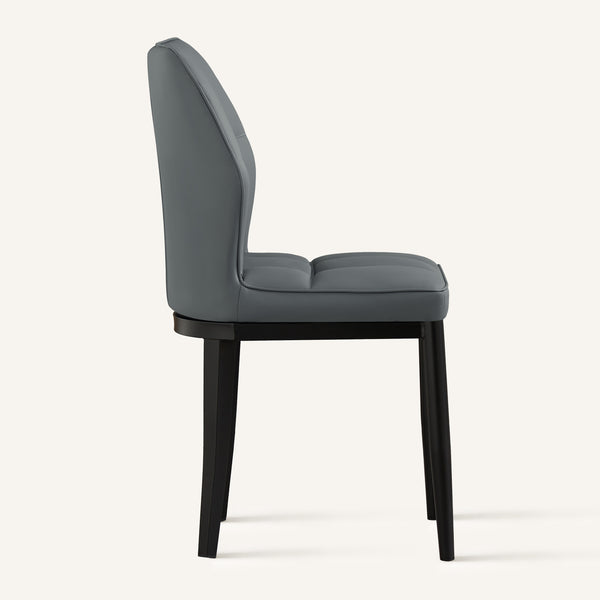 Bock Lager dining chair, Gray Aledo Leather