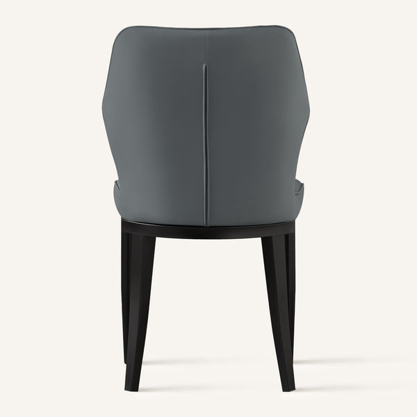 Bock Lager dining chair, Gray Aledo Leather