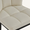 Bock Lager dining chair, Ivory Aledo Leather