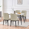 Bock Lager dining chair, Ivory Aledo Leather