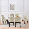 Bock Lager dining chair, Ivory Aledo Leather