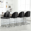 Bonarda bar stool, Black Rebo Leather