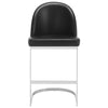Bonarda bar stool, Black Rebo Leather