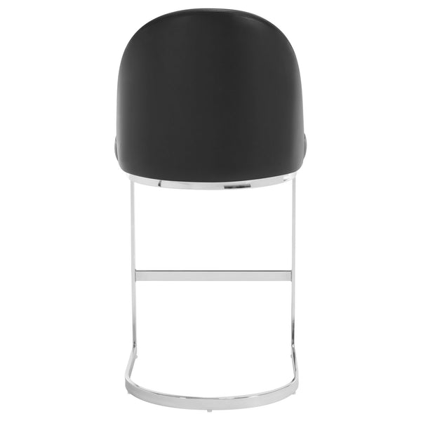 Bonarda bar stool, Black Rebo Leather