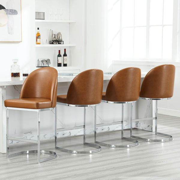 Bonarda bar stool, Brown Mara Leather