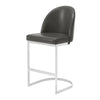 Bonarda bar stool, Gray Rebo Leather