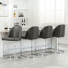 Bonarda bar stool, Gray Rebo Leather