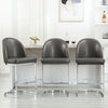Bonarda bar stool, Gray Rebo Leather