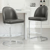 Bonarda bar stool, Gray Rebo Leather