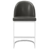 Bonarda bar stool, Gray Rebo Leather