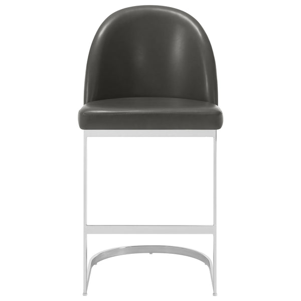 Bonarda bar stool, Gray Rebo Leather