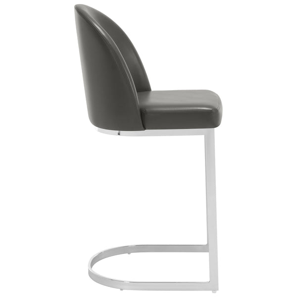 Bonarda bar stool, Gray Rebo Leather