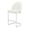 Bonarda bar stool, White Rebo Leather