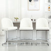 Bonarda bar stool, White Rebo Leather