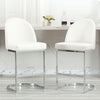 Bonarda bar stool, White Rebo Leather
