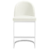 Bonarda bar stool, White Rebo Leather