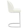 Bonarda bar stool, White Rebo Leather