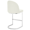 Bonarda bar stool, White Rebo Leather