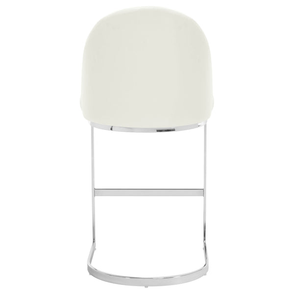 Bonarda bar stool, White Rebo Leather