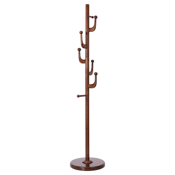 Cactus Coat Rack in Brown Rubberwood