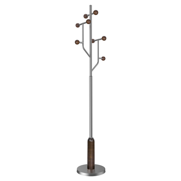 Cactus II Coat Rack in Gray Brushed Finish
