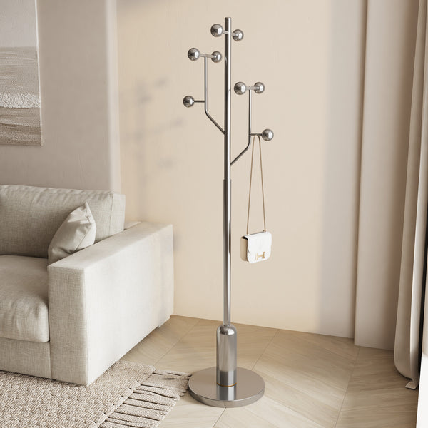 Cactus II Coat Rack in Silver Polished Finish