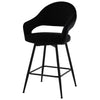 Caladoc Swivel Counter Stool in Black Naia Velvet