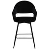 Caladoc Swivel Counter Stool in Black Naia Velvet