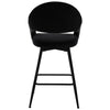 Caladoc Swivel Counter Stool in Black Naia Velvet
