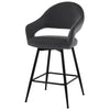 Caladoc Swivel Counter Stool in Gray Naia Velvet