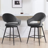 Caladoc Swivel Counter Stool in Gray Naia Velvet