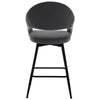 Caladoc Swivel Counter Stool in Gray Naia Velvet