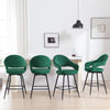 Caladoc Swivel Counter Stool in Green Naia Velvet